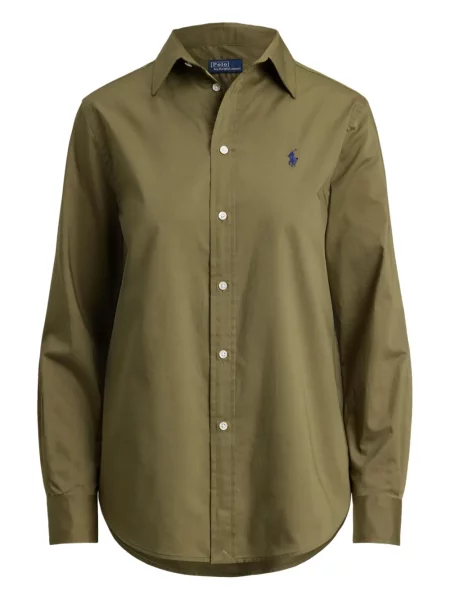 Dugo rebrasti s ovratnikom polo majica Polo Ralph Lauren plava