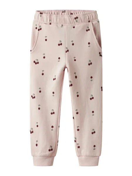 NAME IT Pantaloni sport NMFValba verde jad / roz pastel / carmin roșu