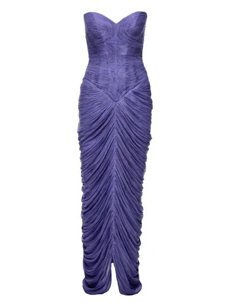 Rochie Ana Radu drapată de costum violet