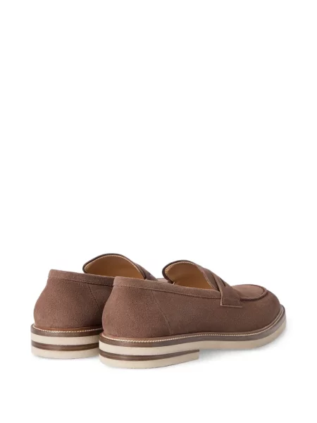 Szarvasbőr loafer Brunello Cucinelli barna