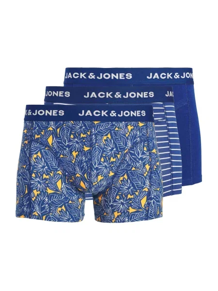 JACK & JONES Boxeri JACKEVIN albastru închis / galben auriu alb