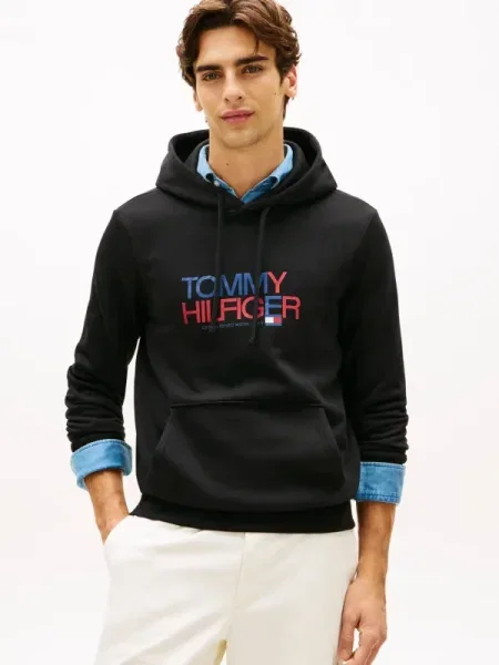 Tommy Hilfiger Hanorac BRAND LOVE negru