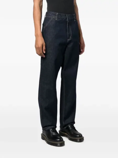 Blugi drepți Carhartt Wip albastru