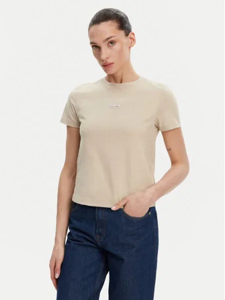 Calvin Klein Jeans kratka majica bež