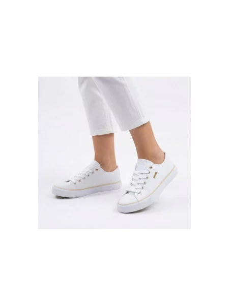 Pantofi Big Star cu toc jos alb