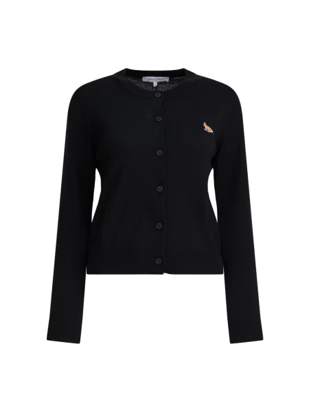 Kardigan Maison Kitsune wełniany czarny
