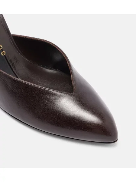 Papuci tip mules Herbert Levine din piele maro