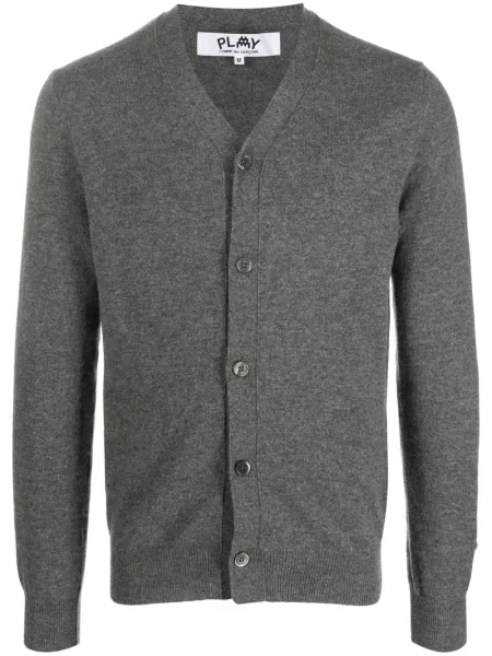 Kardigan Comme Des Garcons Play wełniany szary