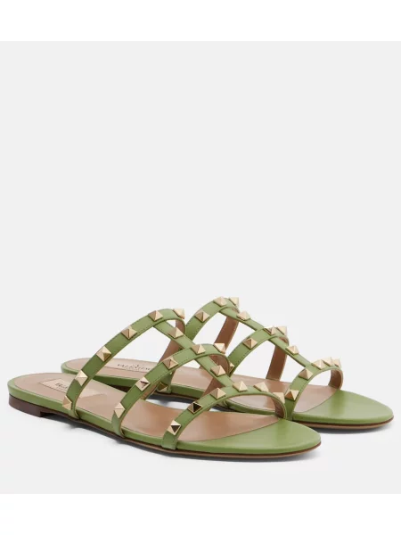 Sandale Valentino Garavani din piele verde