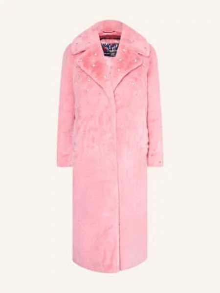 Frieda & Freddies Płaszcz Ze Sztucznego Futra Moonriver 2 Z Ozdobnymi Kamykami rosa różowe