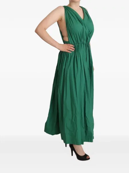 Rochie maxi Dolce & Gabbana cu decolteu în V verde
