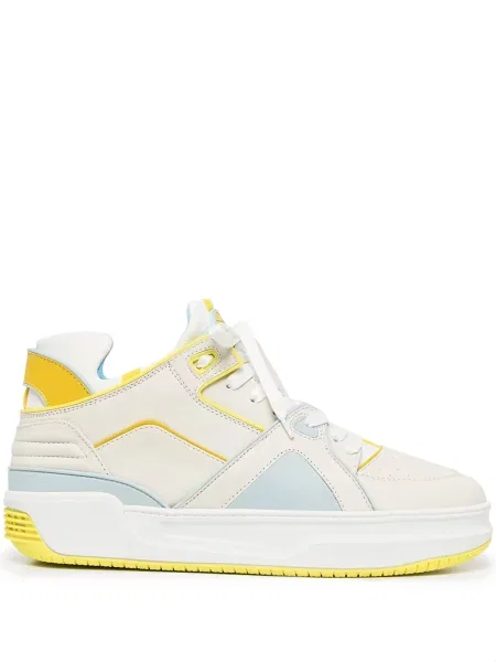 Sneakersy Just Don sznurowane koronkowe do tenisa białe