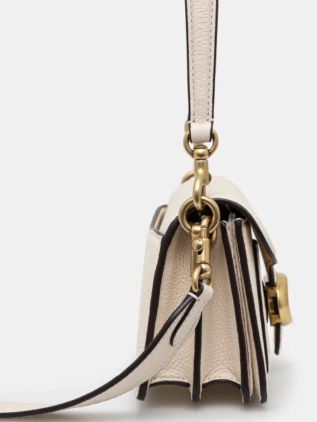 Шкіряна сумочка Coach Tabby бежевий