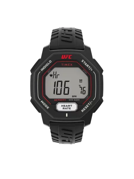 Lniany zegarek Timex czarny