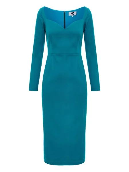 Odgovarati maksi haljina Cuanna iznad koljena plava