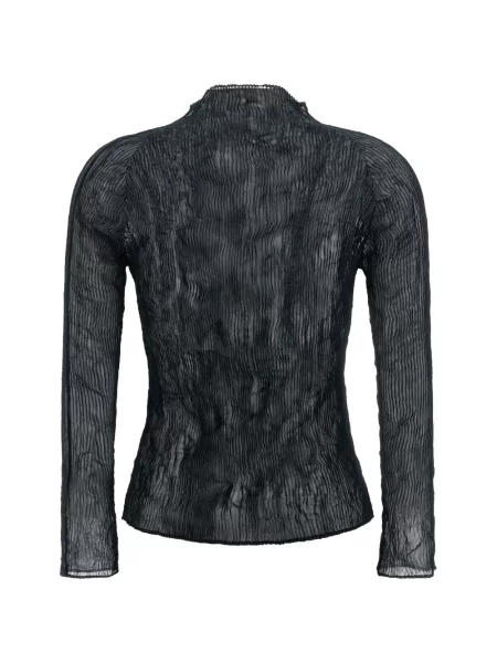 Top Issey Miyake din jerseu albastru