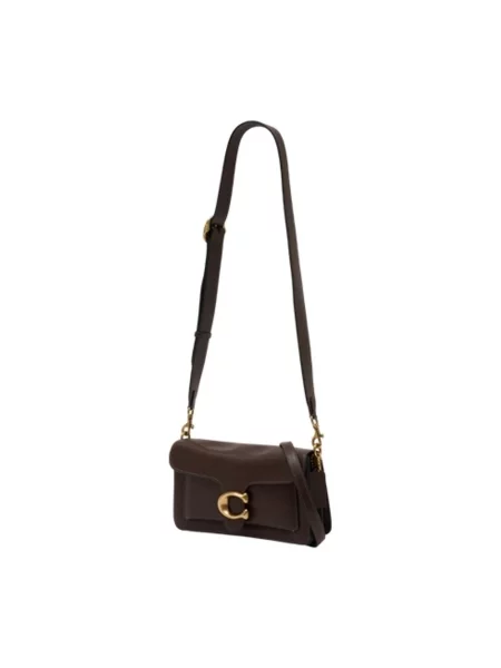 Coach torebka crossbody skórzana Tabby 26 in Soft Grain Leather brązowa
