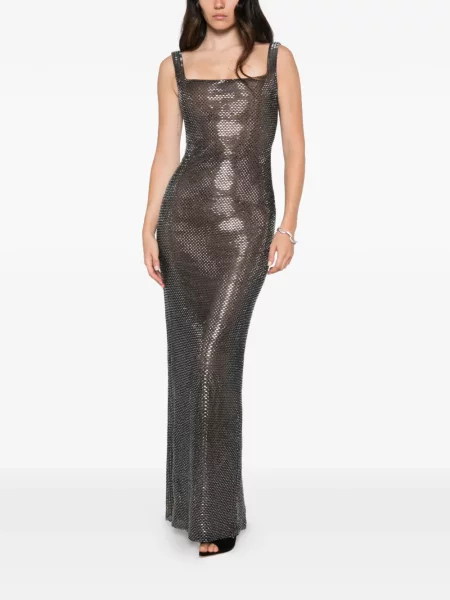 Rochie maxi Self-portrait gri
