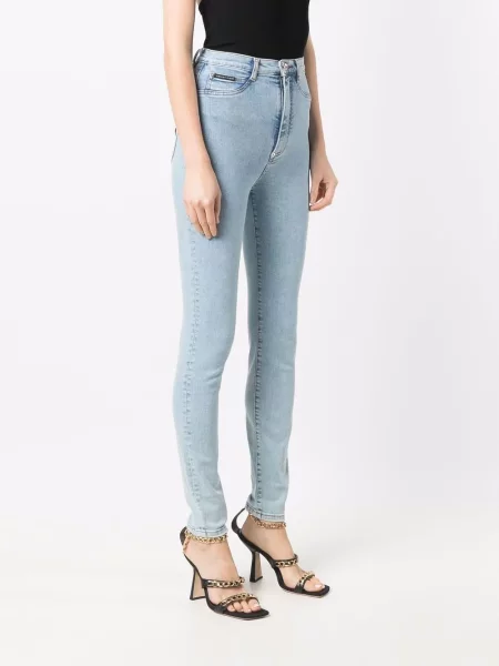 Skinny pás skinny džíny Philipp Plein modré