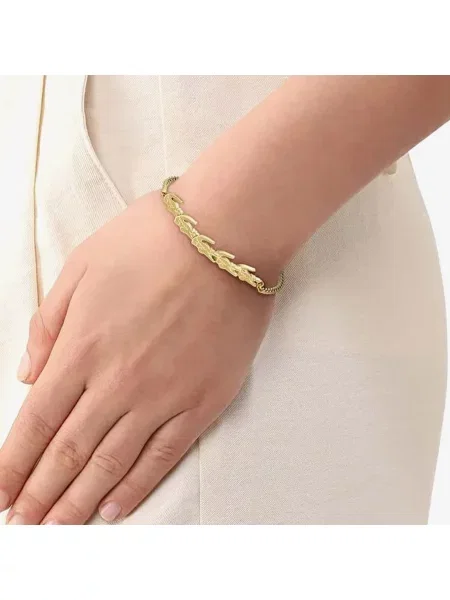 Lacoste Damska Bransoletka Crocodile żółty