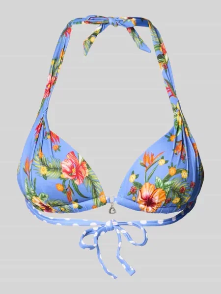 Góra od bikini we wzór na całej powierzchni model DOLCEVITA NIKO' Banana Moon niebieskie