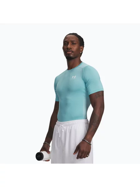 Tricou de antrenament pentru bărbați Under Armour HG Armour Comp blue haze/white alb