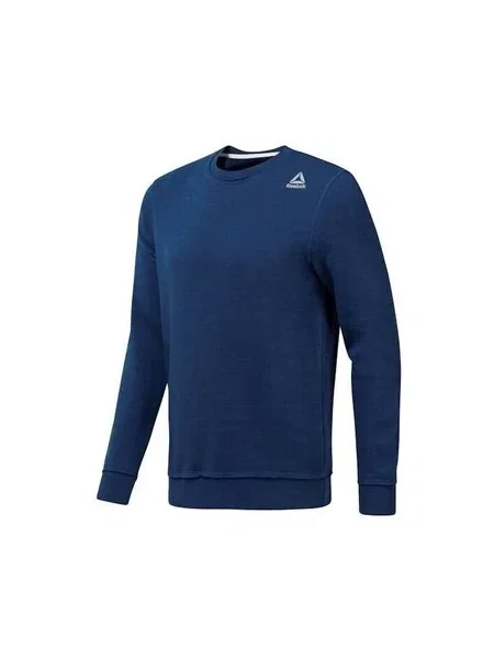 Hanorac crewneck Reebok Sport melange albastru