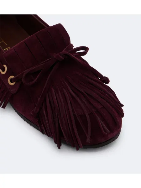 Semišové loafersy Etro so strapcami