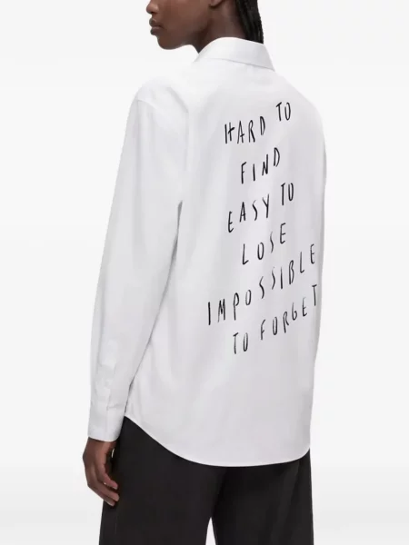 Bluză Karl Lagerfeld Jeans cu imagine alb