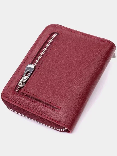 Кожаный кошелек St Leather Accessories бордовый