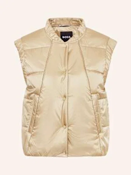Boss Kamizelka Pikowana Pia beige beżowa