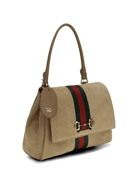 Geantă shopper Gucci din piele de căprioară