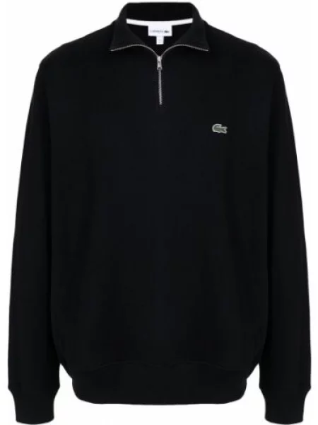 Hanorac Lacoste cu broderie negru