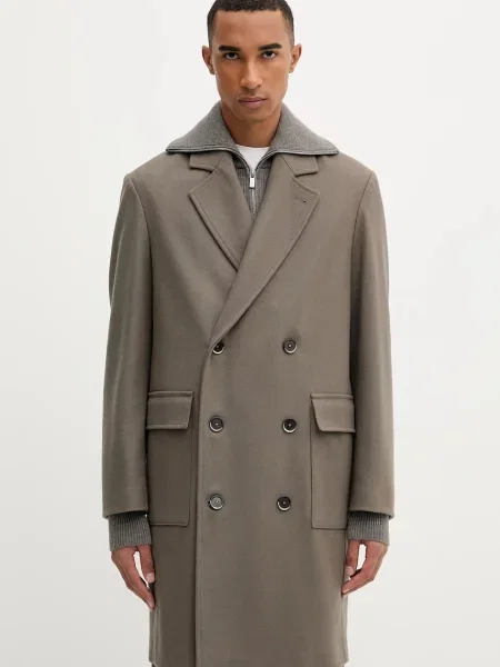 BARENA VENEZIA gyapjú kabát Capospalla Gazabin barna