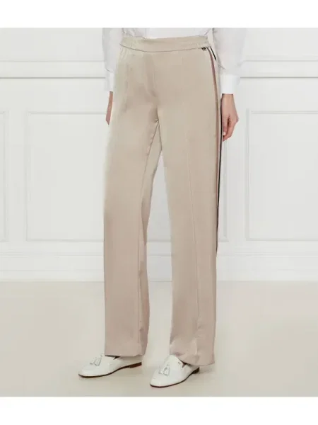 Marc Cain De satin pantaloni Washington | flare fit bej