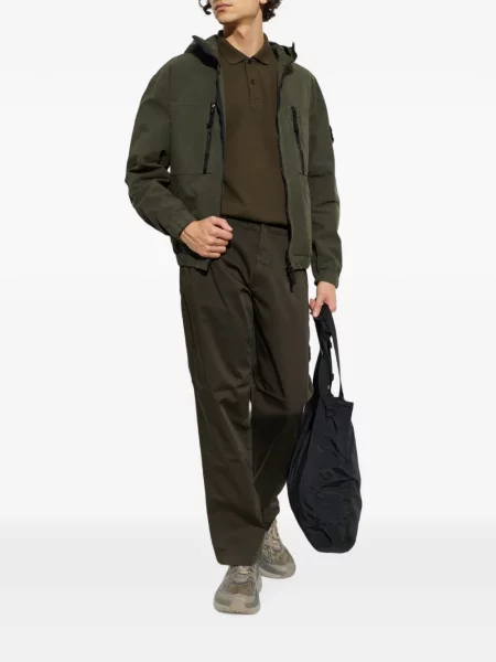 Hanorac cu glugă Stone Island cu strasuri verde