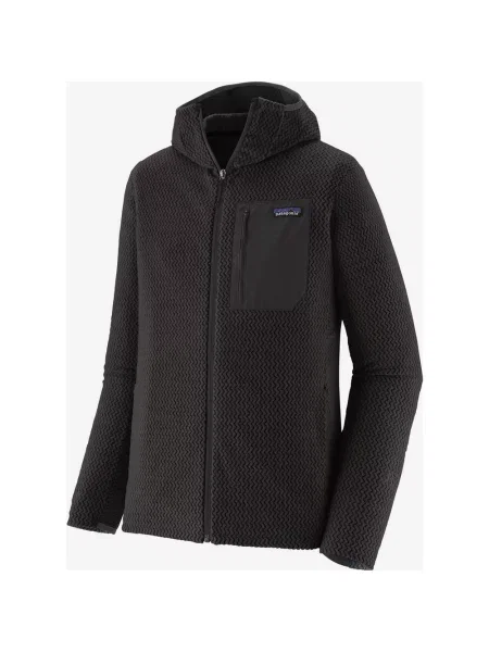Bluza z kapturem Patagonia R1 Air Full Zip czysty XS czarny