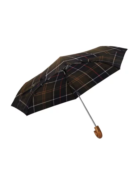 Parasol Barbour w kratę klasyczny biały