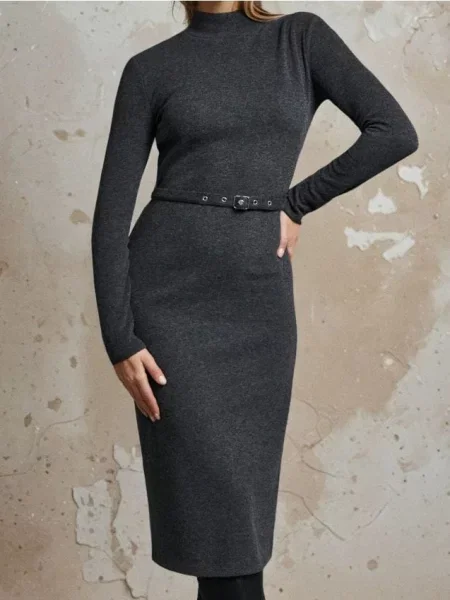 Сукня міді темно-сірий сіра