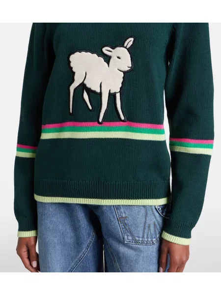 Pulover Jw Anderson cu broderie verde