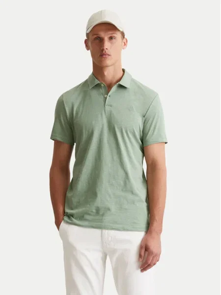 Marc O'Polo Tricou polo Shaped Fit verde