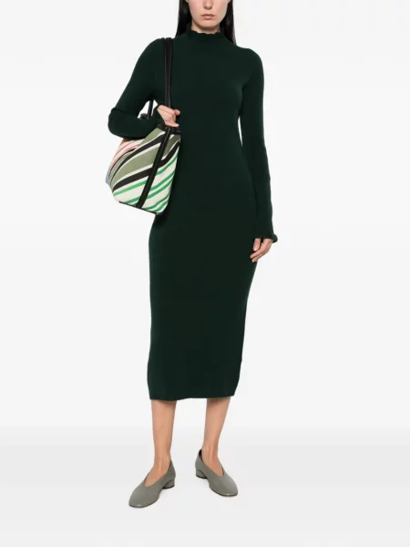 Lung rochie Arovescio verde