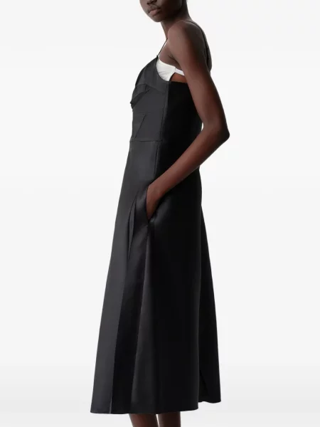 Rochie Calvin Klein din satin cu bretele negru