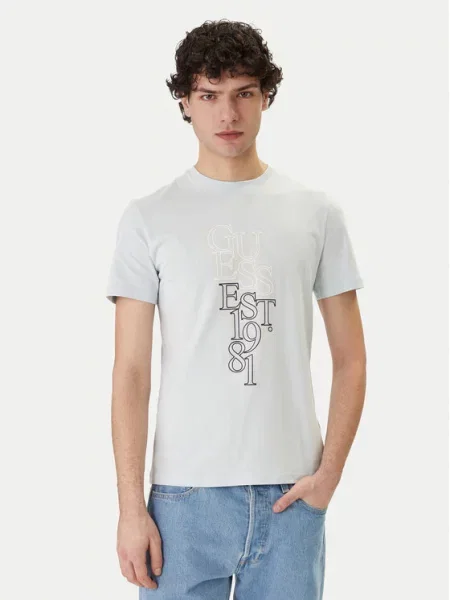 Guess T-Shirt Błękitny niebieska