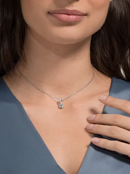 Naszyjnik Swarovski szary