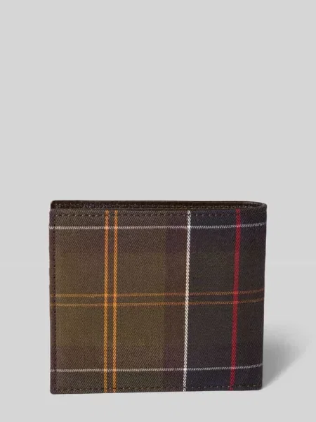 Portfel Barbour w kratę oliwkowy