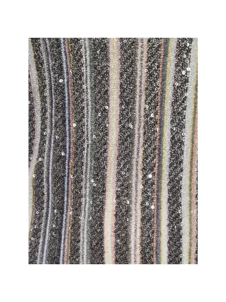 Lniany top Missoni z cekinami z dekoltem w serek