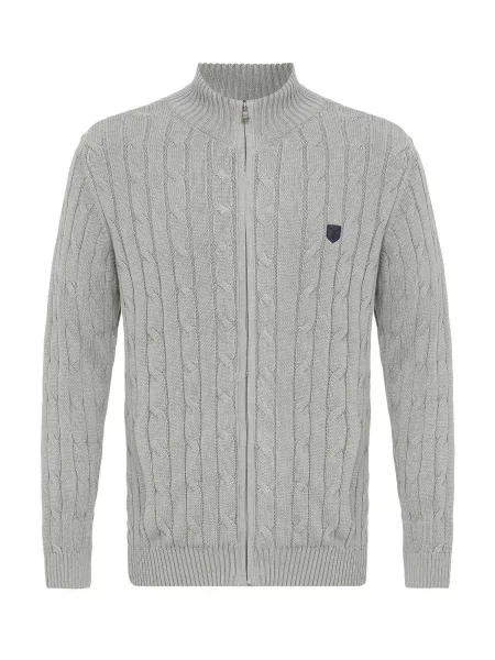 Jacey Quinn Geacă tricotată Faber amestecat gri