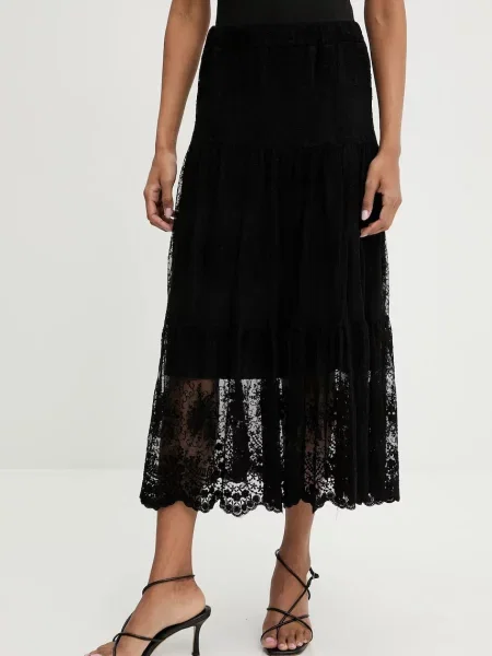 Answear Lab fustă midi evazati negru