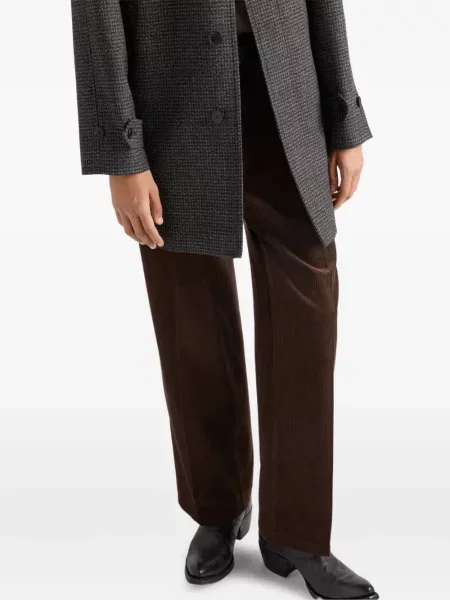 Pantaloni Prada de catifea cord maro